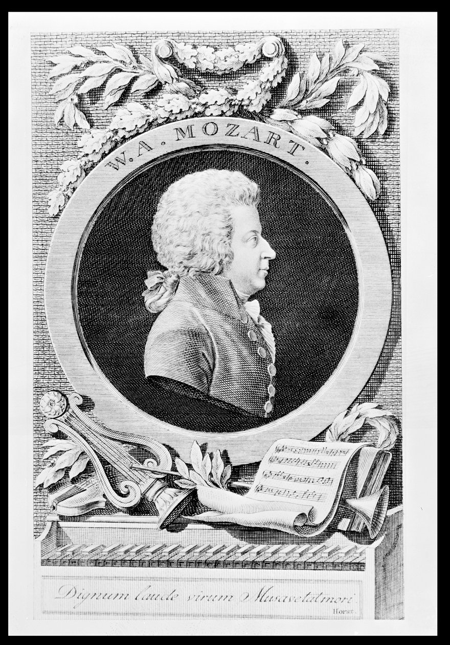 Památník Wolfganga Amadea Mozarta (1756-91), rakouský skladatel, 1789 od Johann Georg Mansfeld