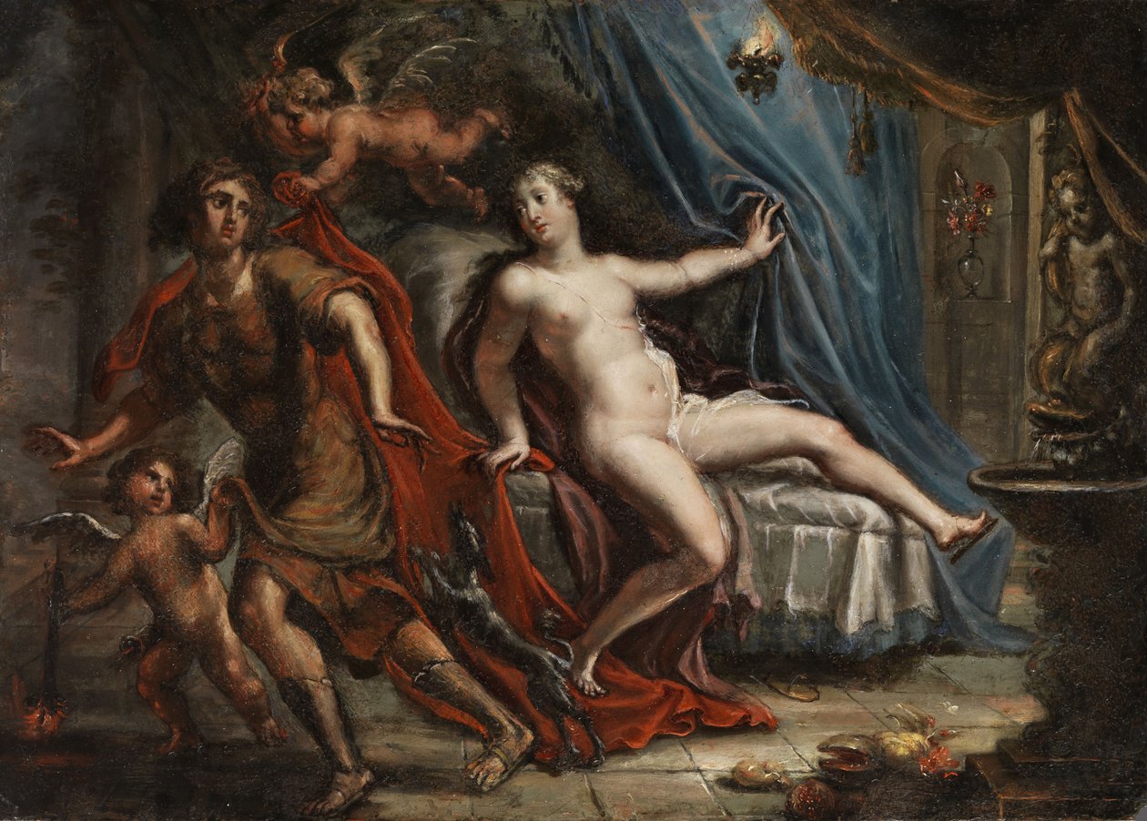 Joseph uniká Potifarově manželce od Johann Georg Platzer