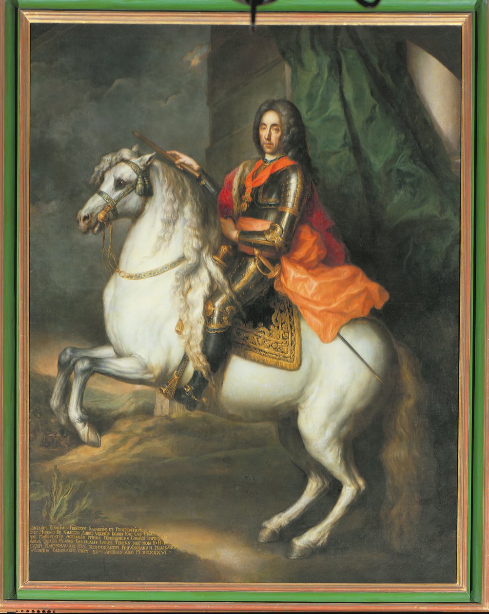 Jezdecký portrét prince Evžena Savojského (1663-1736) od Johann Gottfried Auerbach