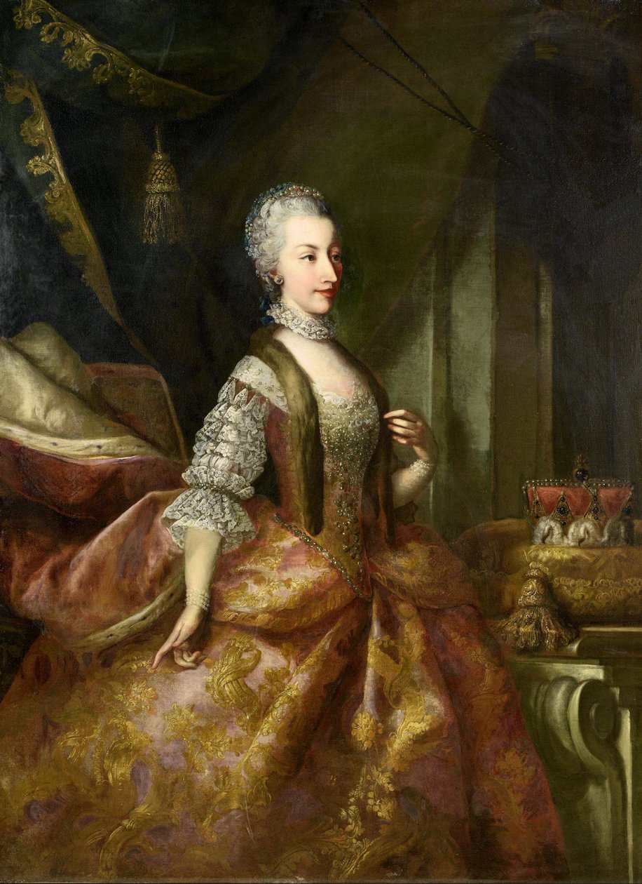 Portrét arcivévodkyně Rakouska od Johann Gottfried Auerbach