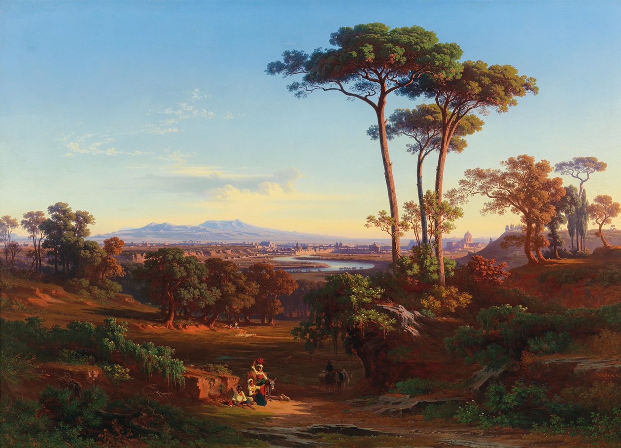 Pohled na Řím z Monte Mario od Johann Jakob Frey