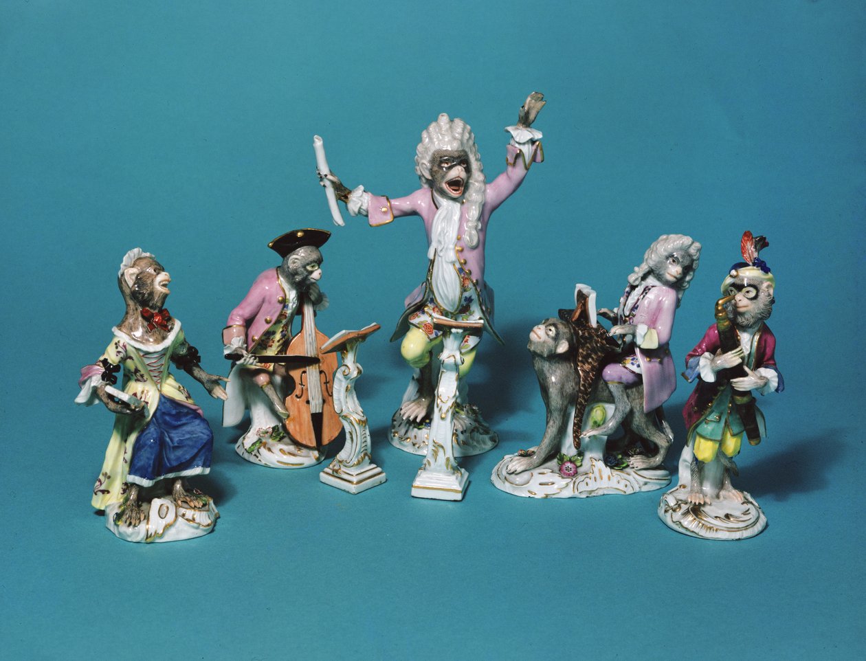 Míšeňská opičí kapela, cca 1750 (porcelán) od Johann Joachim Kaendler
