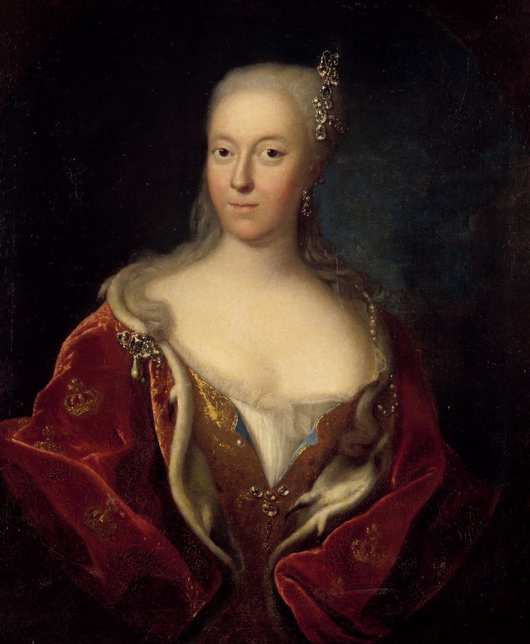 Anna Sophie von Reventlow, královna Dánska od Johann Salomon Wahl
