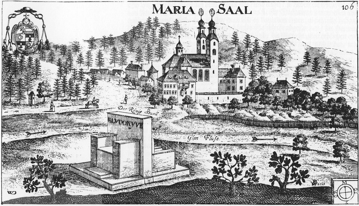 Hrad Maria Saal v Maria Saal / Korutany / Rakousko / Evropská unie od Johann Weikhard von Valvasor
