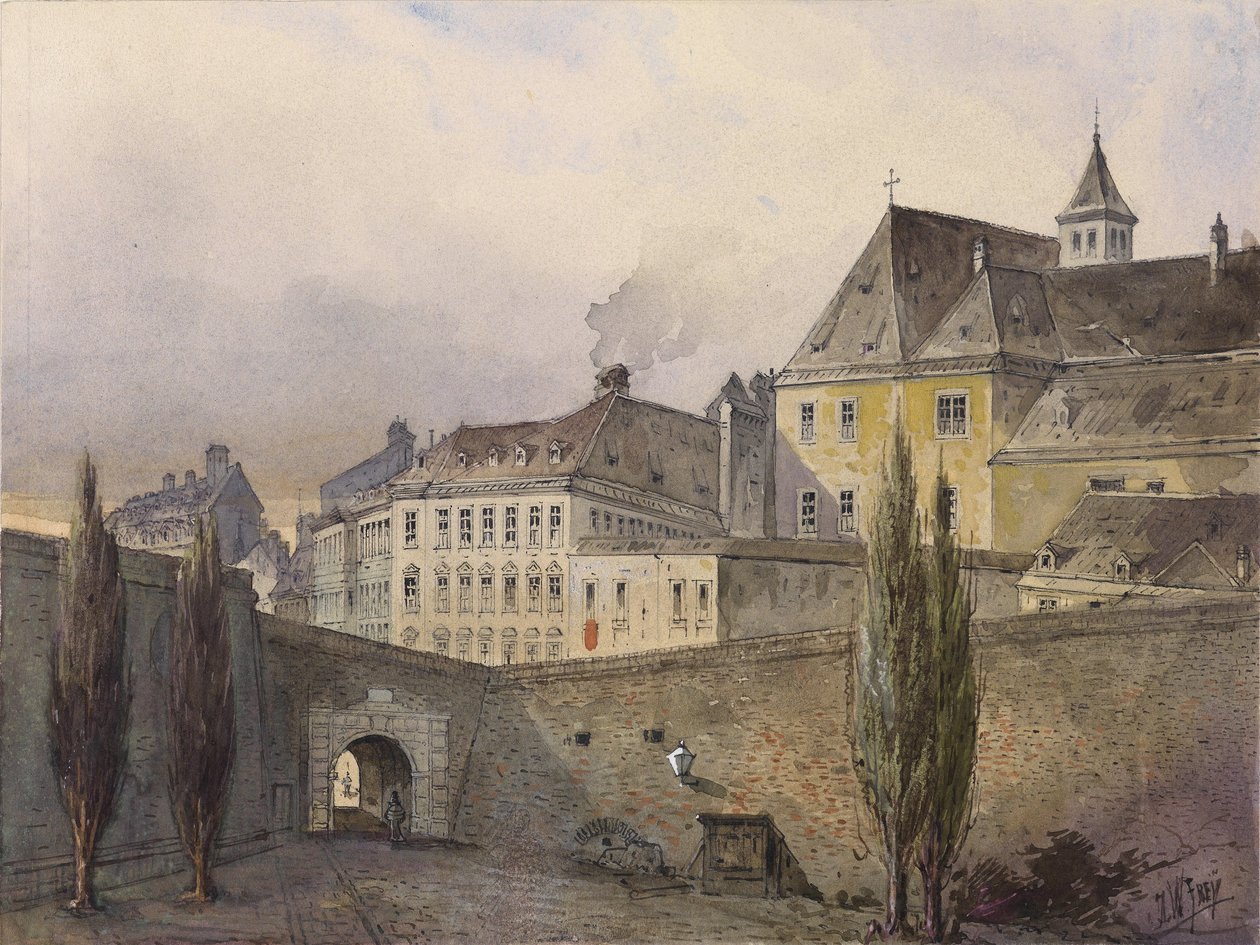 Pohled na město z Vídně od Johann Wilhelm Frey