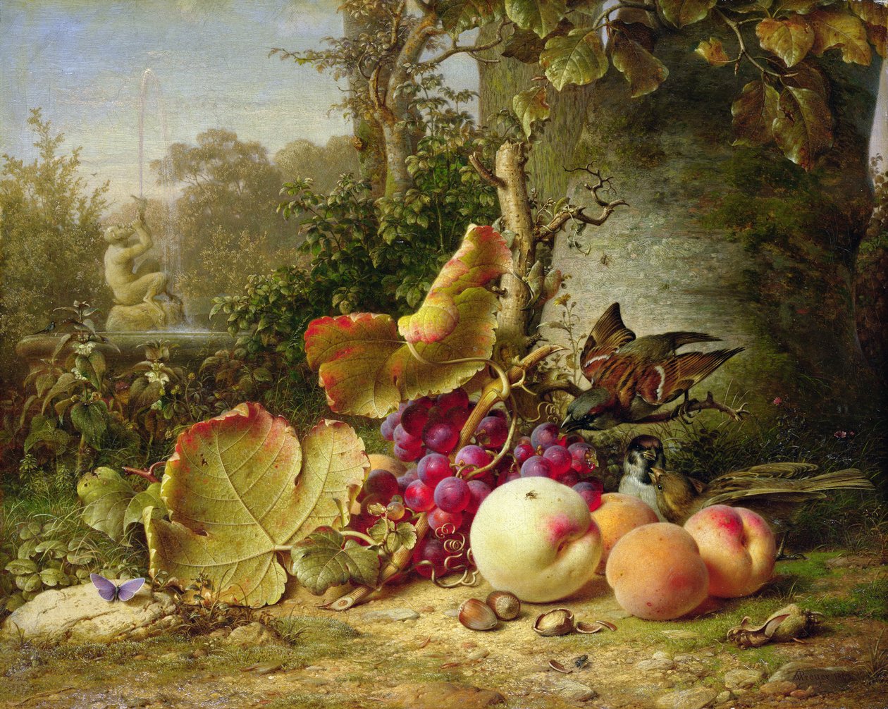 Ovoce a vrabci, 1863 od Johann Wilhelm Preyer