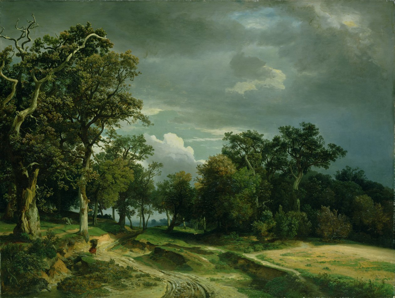 Cesta na okraji lesa, c.1851 od Johann Wilhelm Schirmer