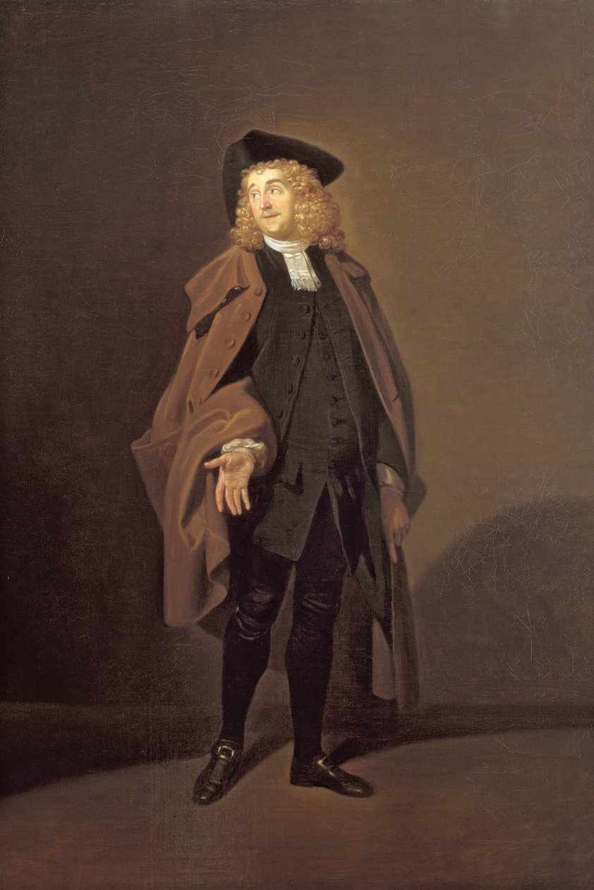 Portrét Johna Moodyho (asi 1712-1821) jako otce Foigarda v Beaux Stratagem od George Farquhara (1678-1701) od Johan Joseph Zoffany