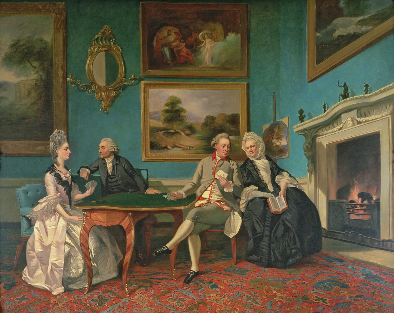 Rodina Duttonových v salonku Sherborne Parku, Gloucestershire, asi 1774 od Johan Joseph Zoffany