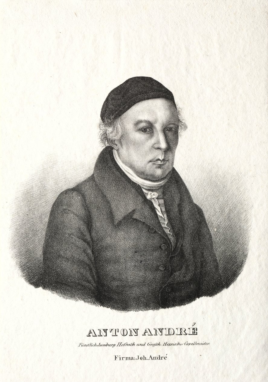 Portrét Antona André. od Johann André