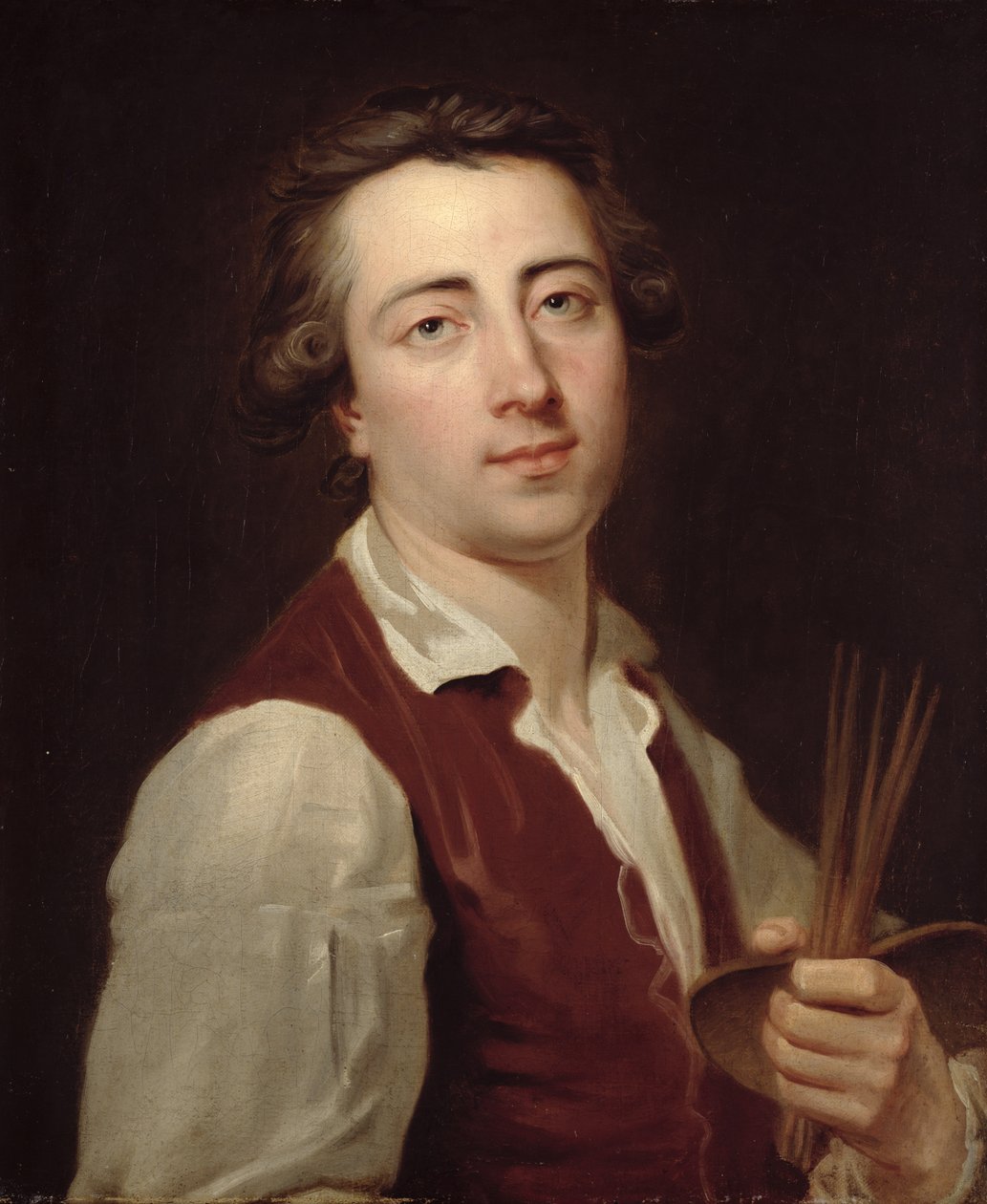 Autoportrét, kolem 1775-80 od Johann August Nahl the Younger