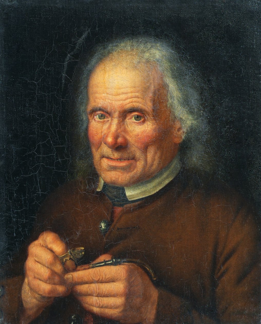 Starý rolník plnící dýmku od Johann Baptist Höchle