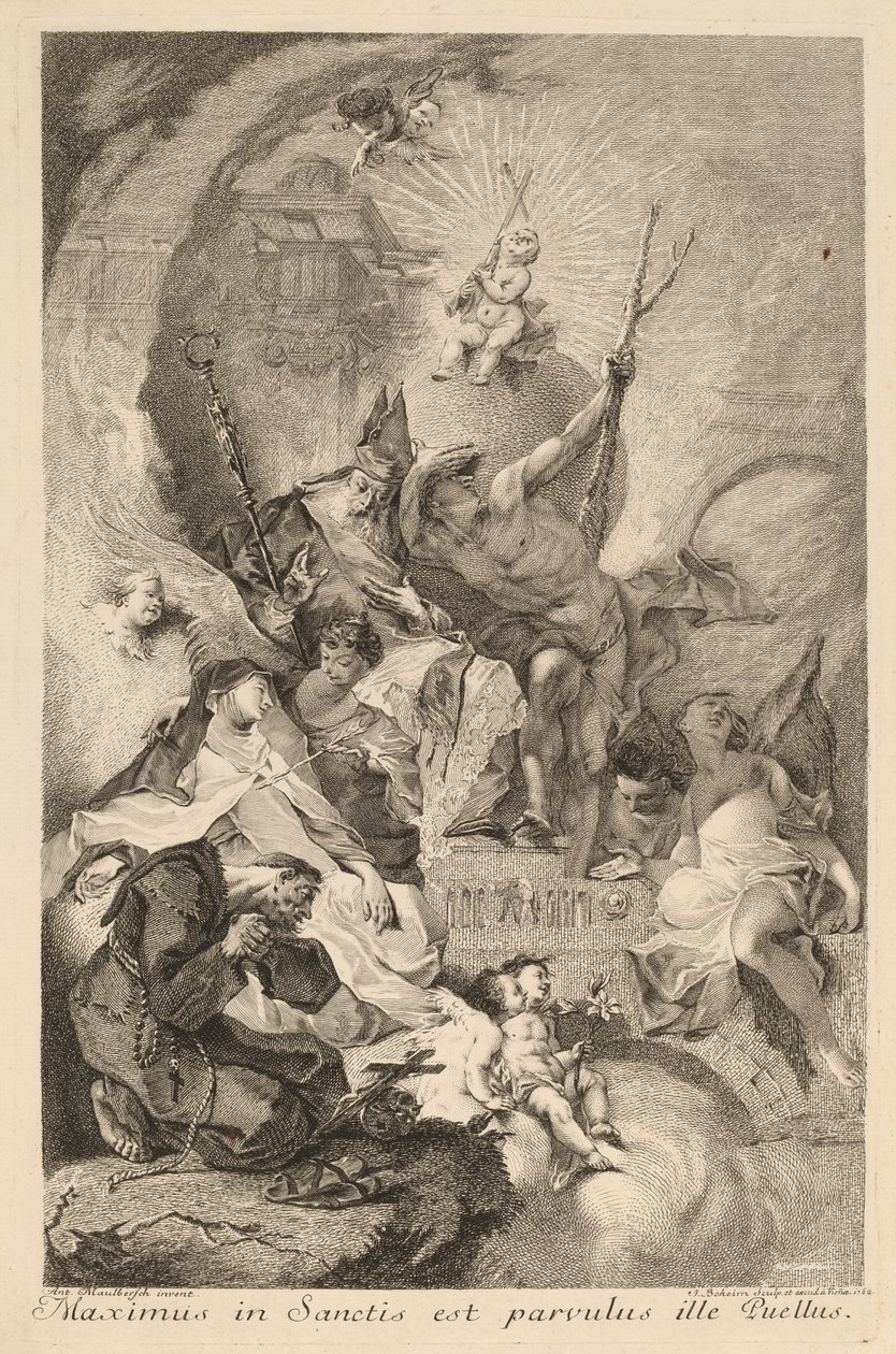 Čtyři svatí od Johann Beheim after Franz Anton Maulbertsch