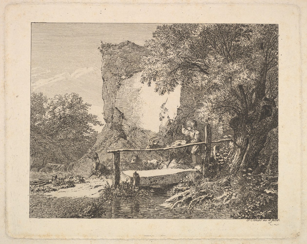 Chlapec se třemi kozami, 1815. od Johann Christian Erhard