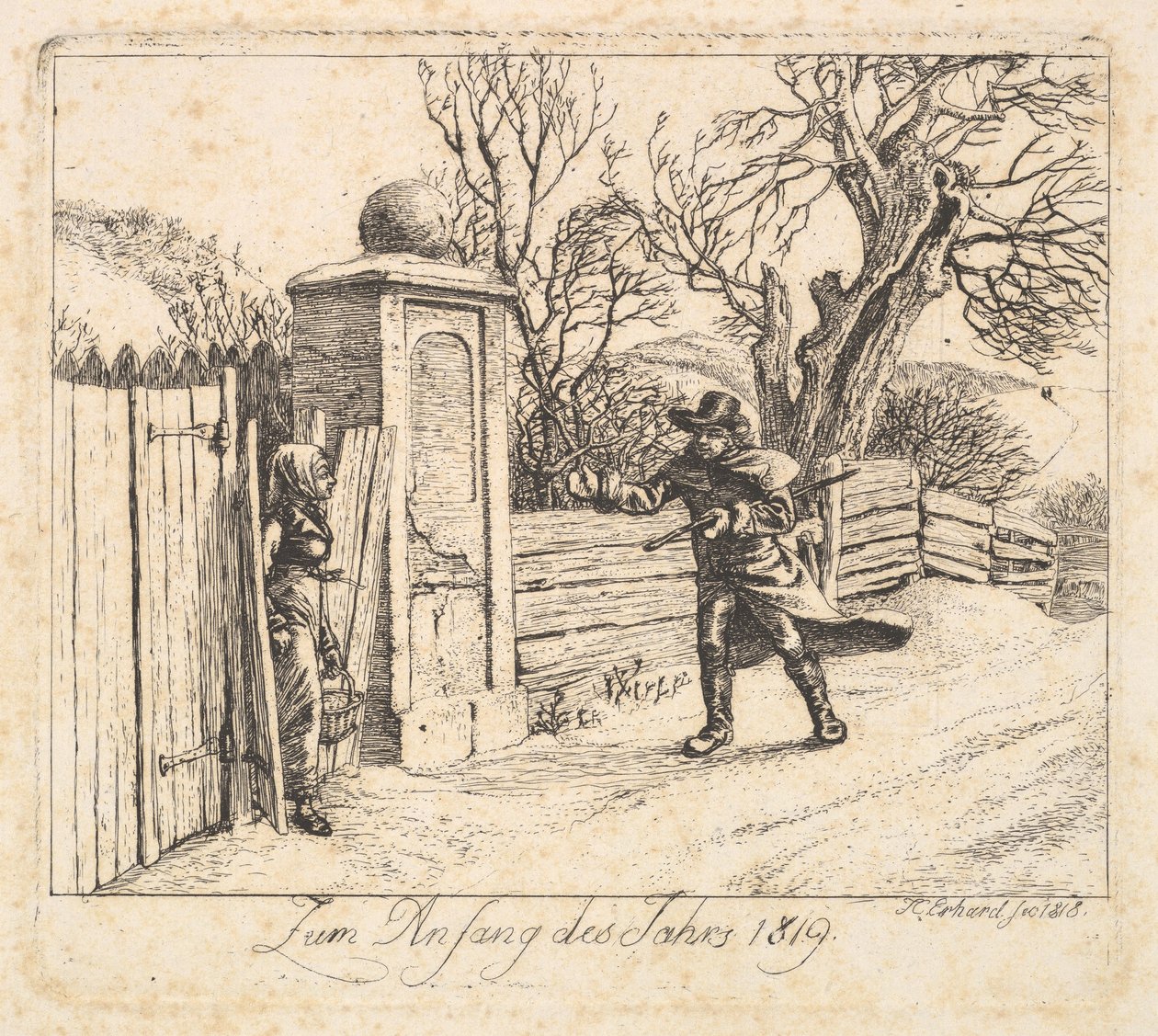 Zimní krajina, 1818. od Johann Christian Erhard