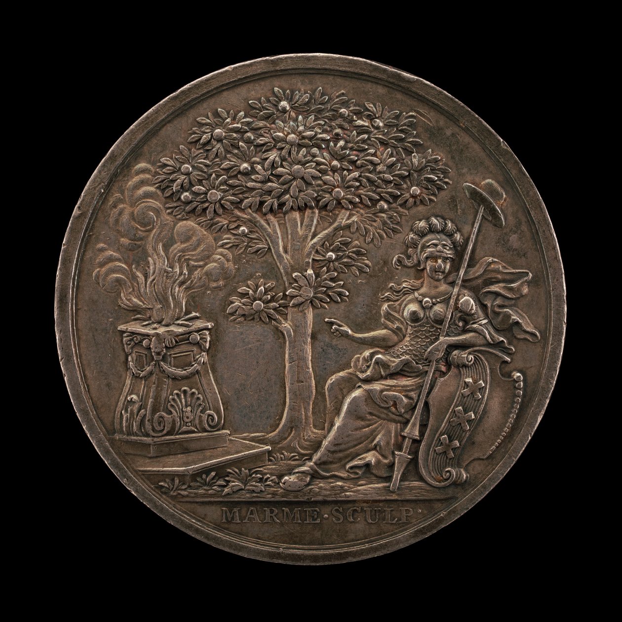 Minerva povzbuzující stát [reverzní], 1747. od Johann Christian Marmé