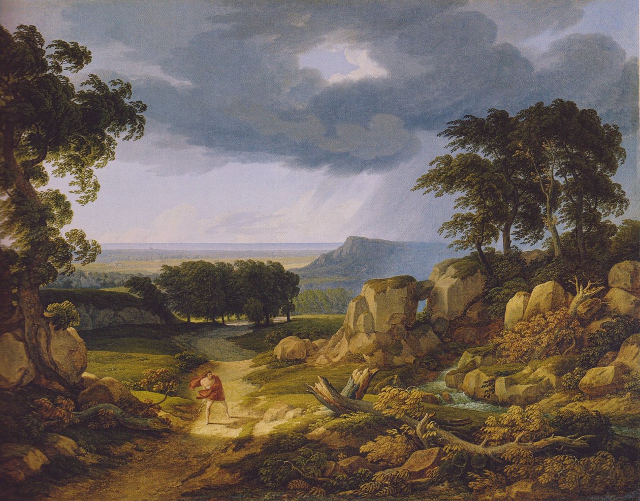 Německy: Sturmlandschaft (Píseň o bouři poutníků). od Johann Christian Reinhart