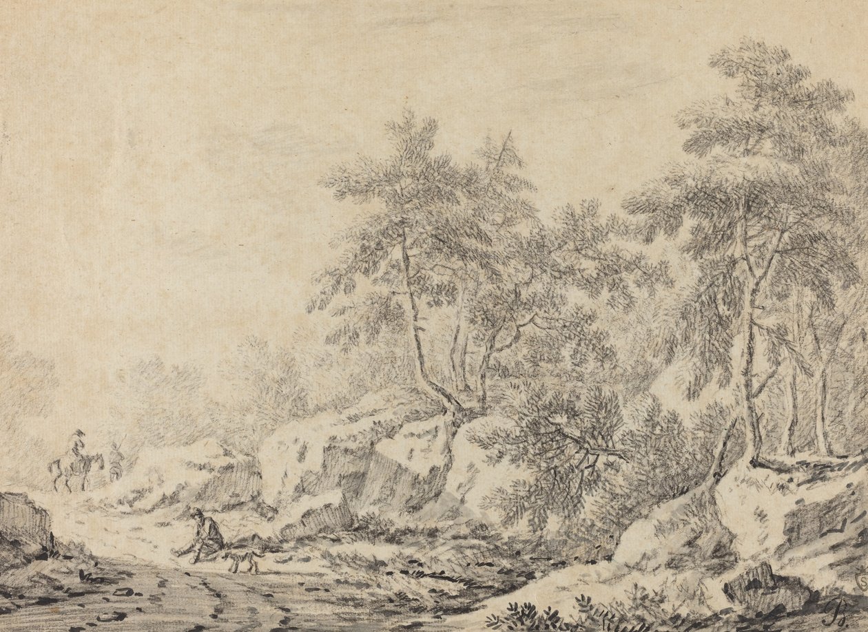 Cestovatelé v Rocky Wood. od Johann Christoph Dietzsch