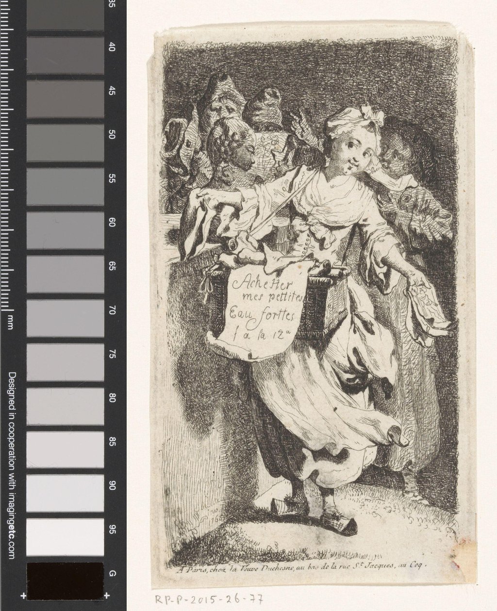 Prentverkoopster od Johann Eleazar Schenau