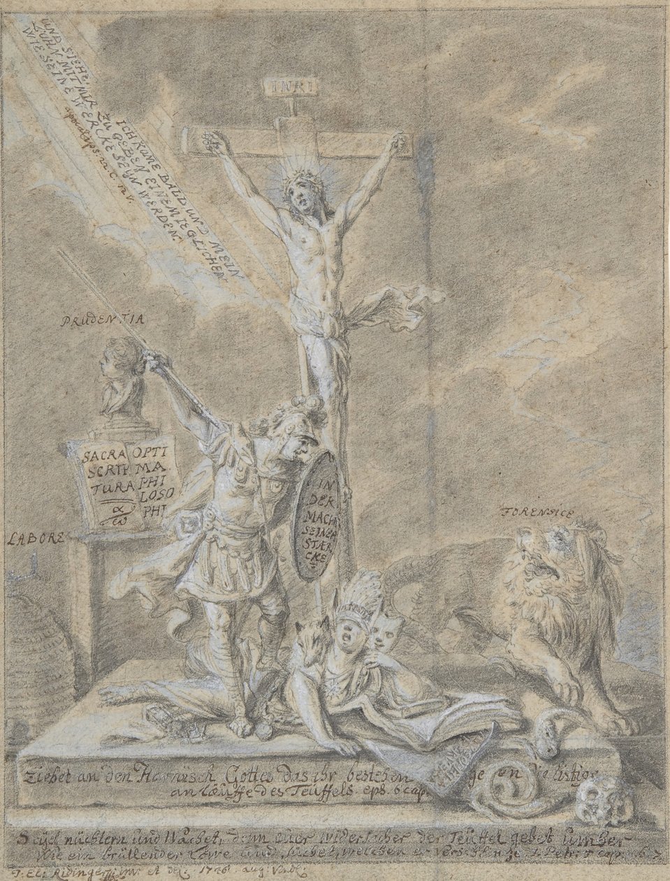 Alegorie křesťanských ctností, 1746. od Johann Elias Ridinger