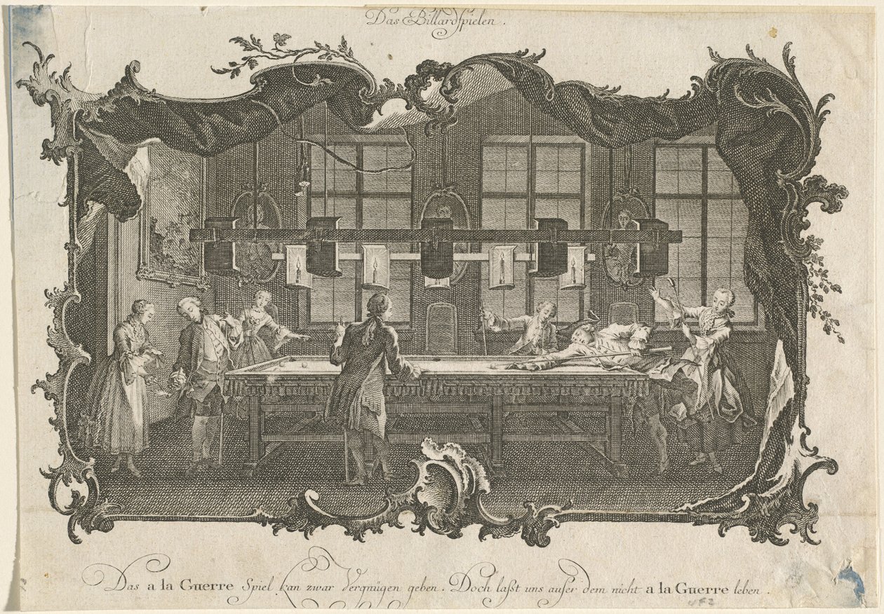 Kulečník (Hráči kulečníku) od Johann Esaias Nilson