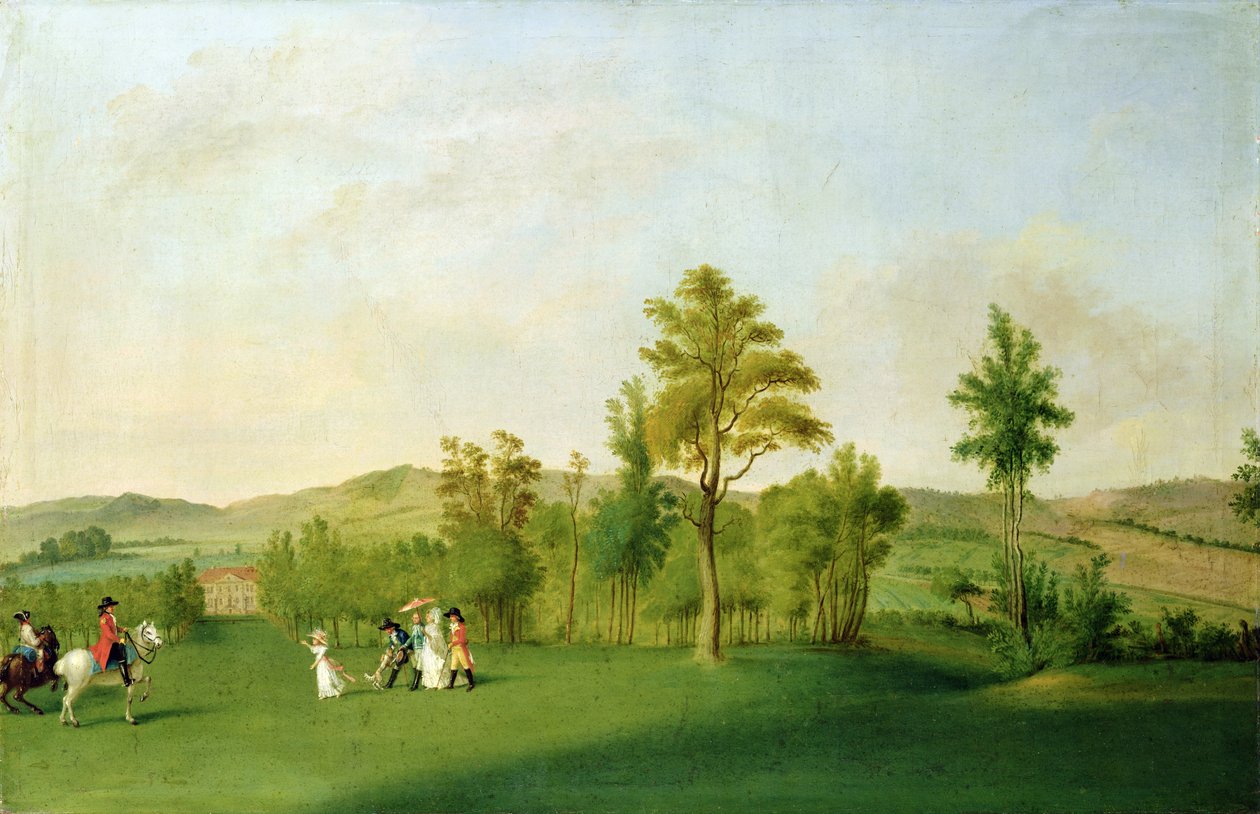 Krajina s postavami od Johann F.A. school of Tischbein