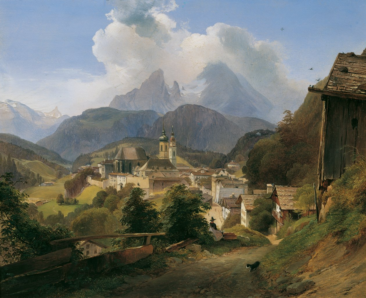 Berchtesgaden s Watzmannem od Johann Fischbach