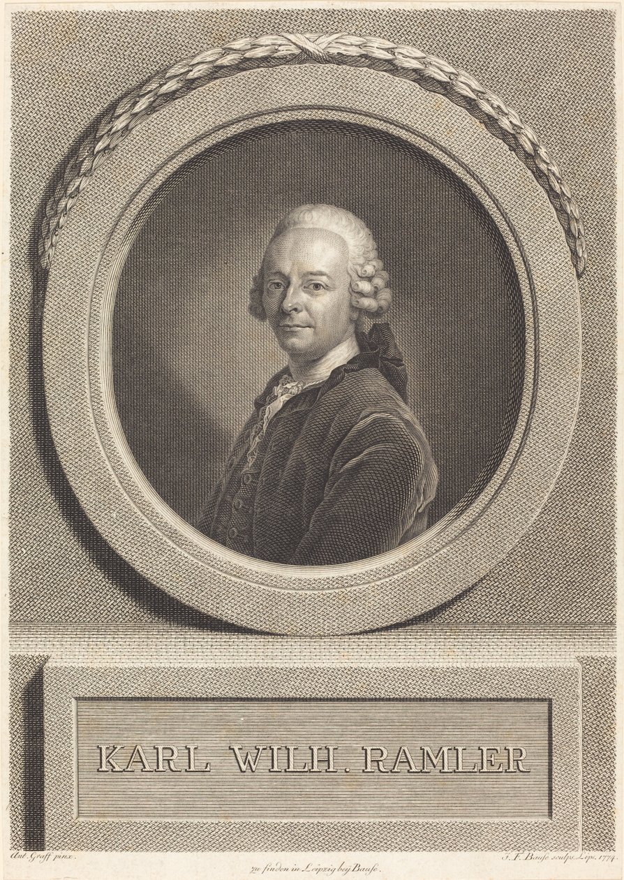 Karlem Ramlerem od Johann Friedrich Bause after Anton Graff