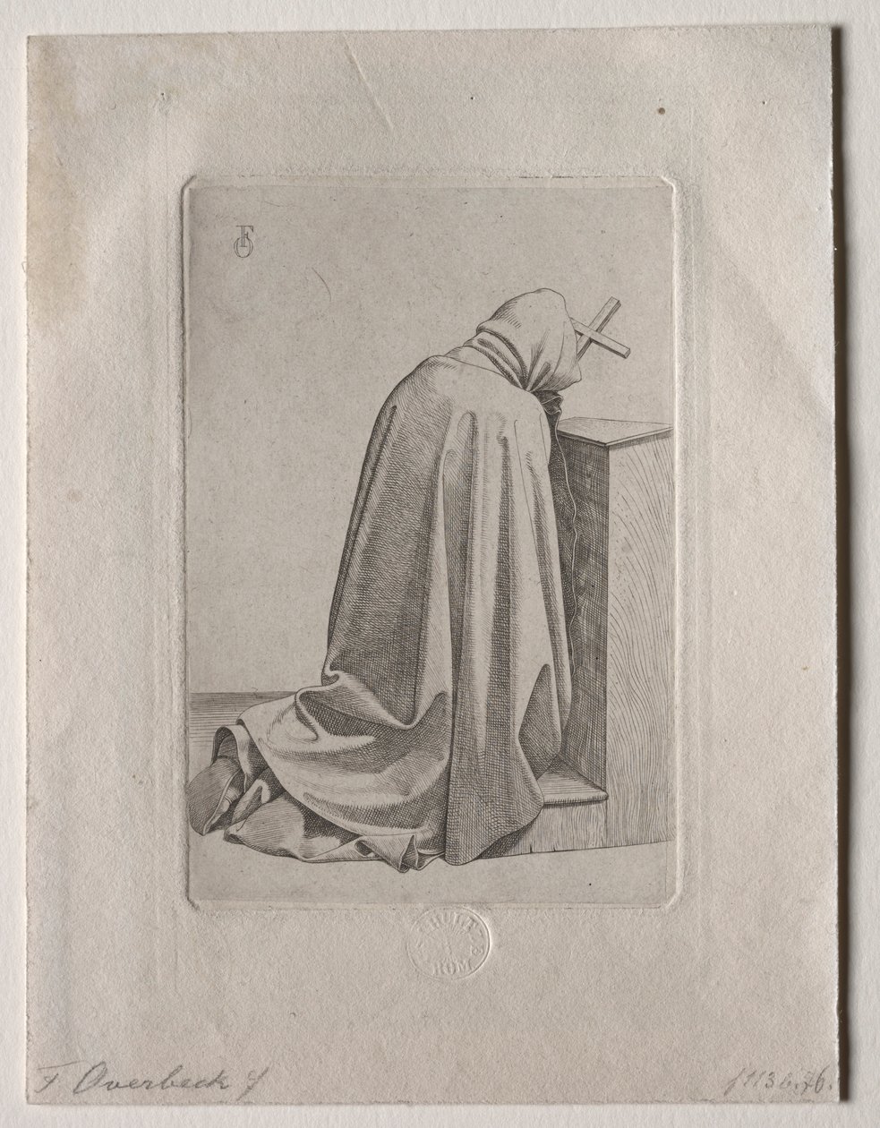 Modlící se mnich, 1826. od Johann Friedrich Overbeck