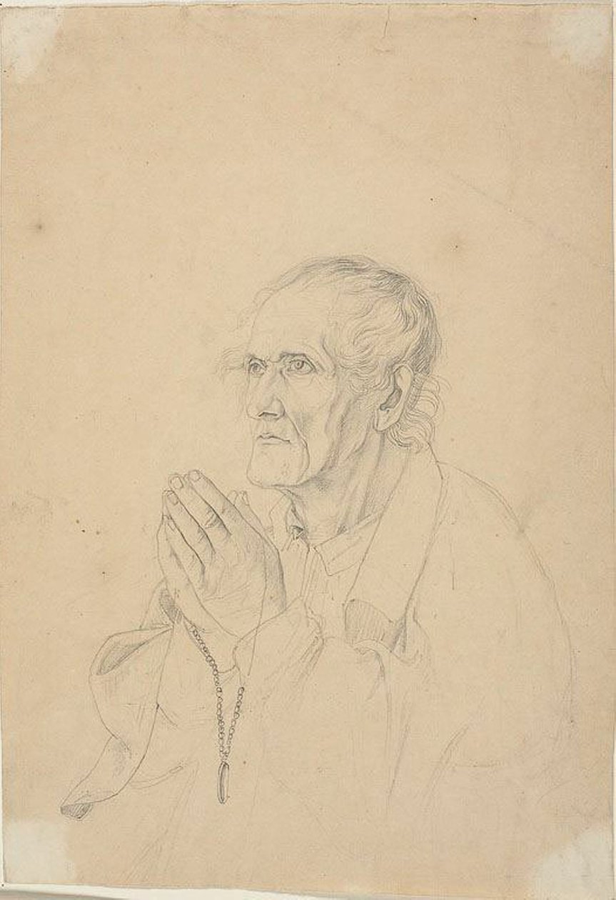 Starý muž se modlí od Johann Friedrich Overbeck