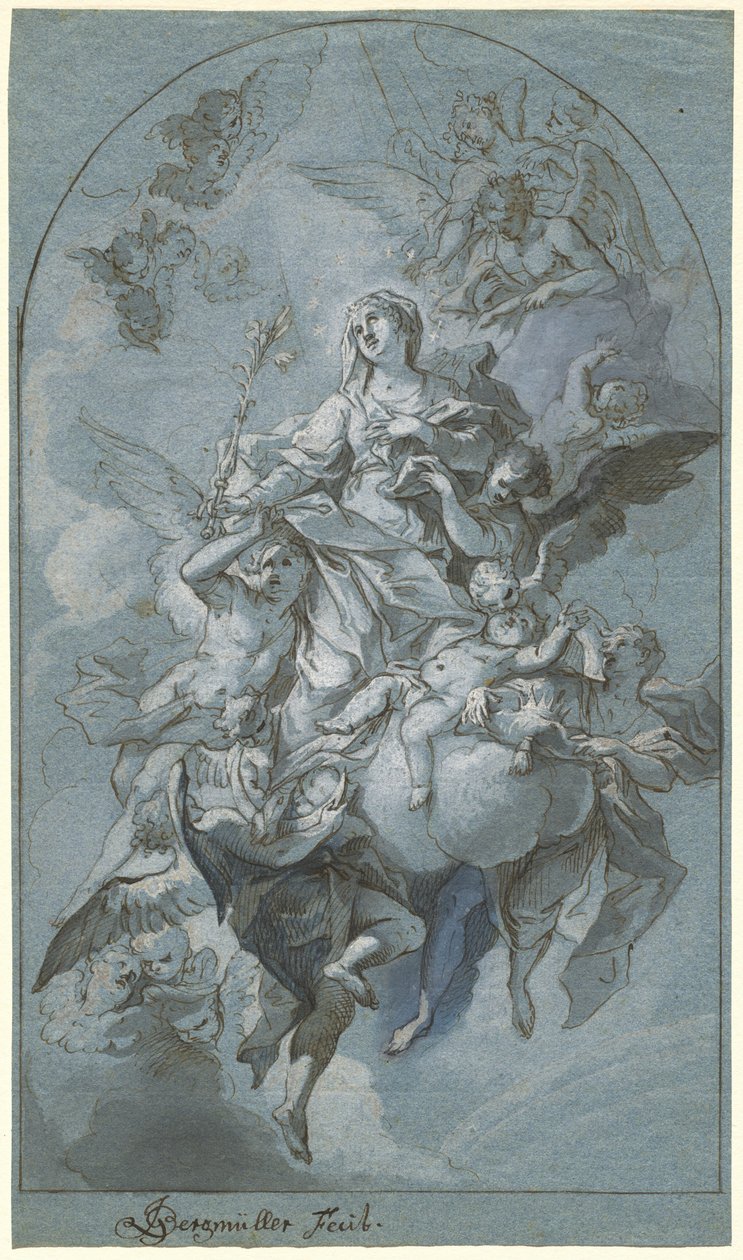 Neposkvrněné početí od Johann Georg Bergmuller