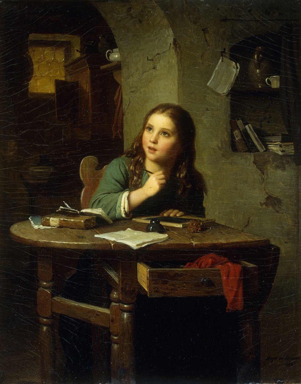 Mladá školačka, 1864 od Johann Georg Meyer