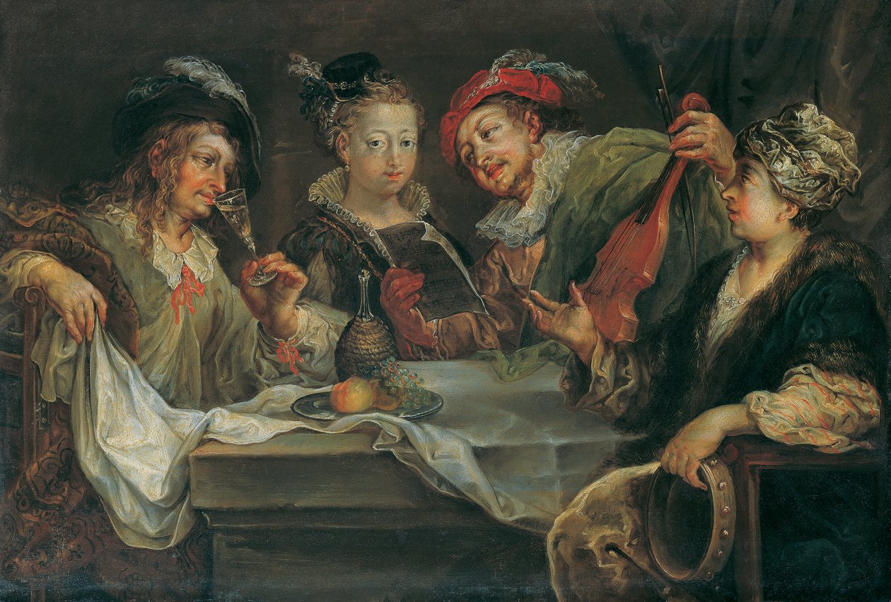 zábava po jídle od Johann Georg Platzer