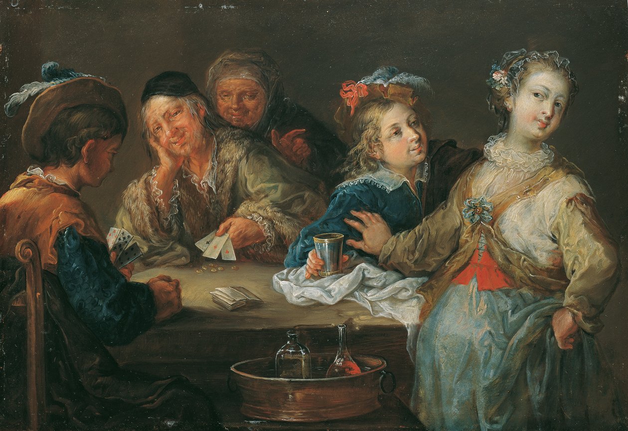 hráč karet (eso je trumf) od Johann Georg Platzer
