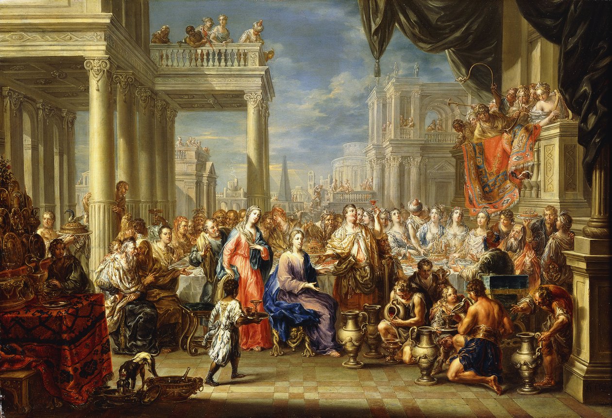 Svatba v Káně, od Johann Georg Platzer