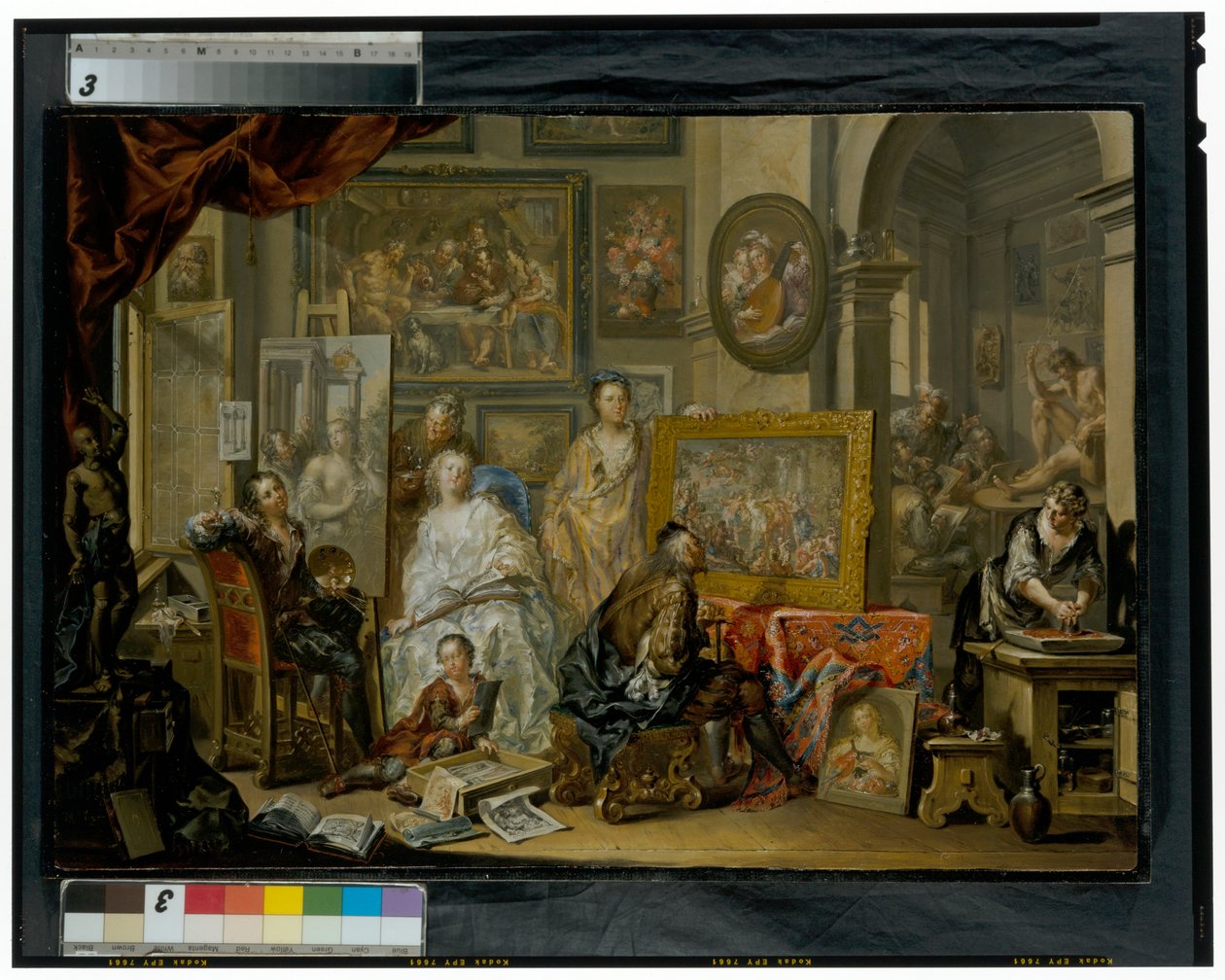 Ateliér umělce od Johann Georg Platzer