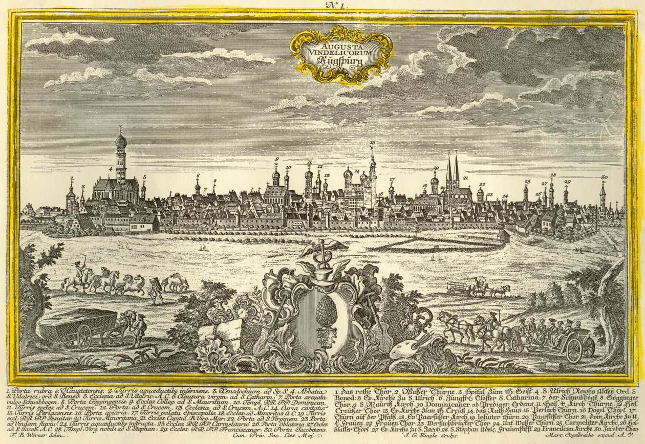 Augsburg, 1740. od Johann Georg Ringlin