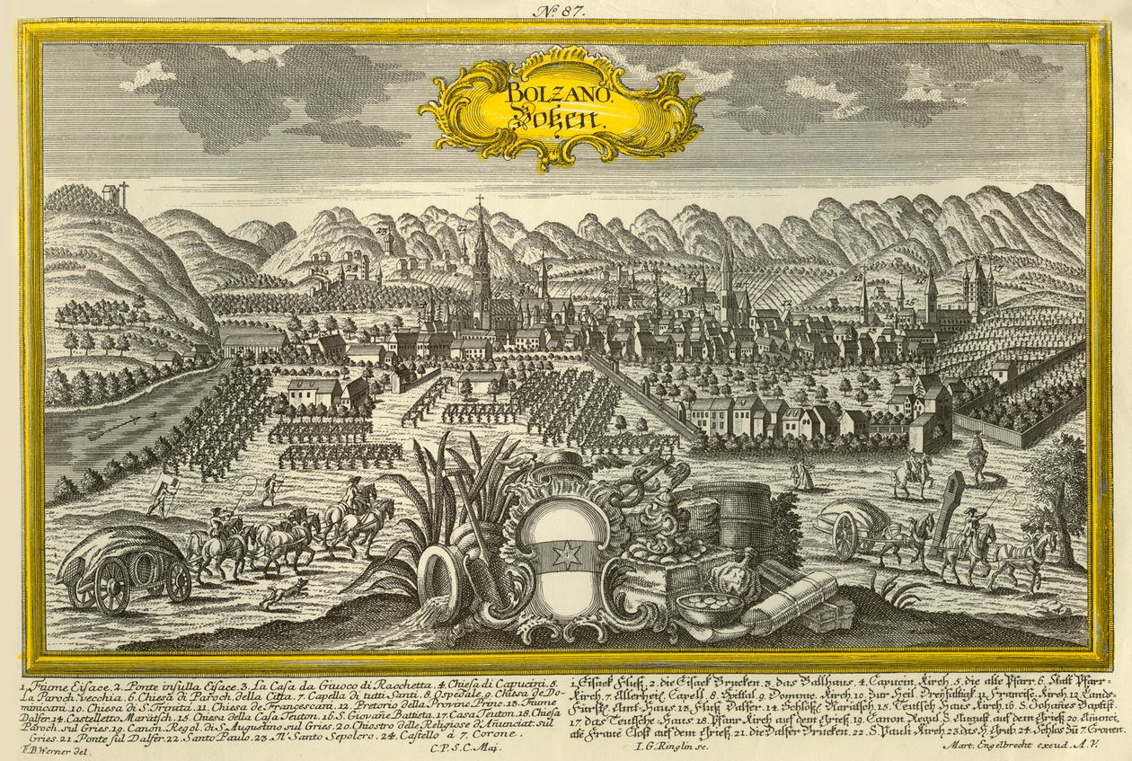 Bolzano, c1740. od Johann Georg Ringlin