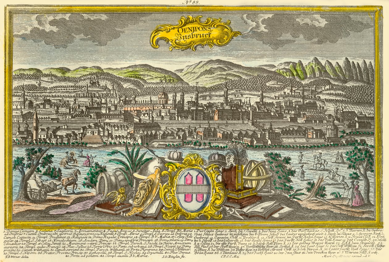 Innsbruck, c1740. od Johann Georg Ringlin