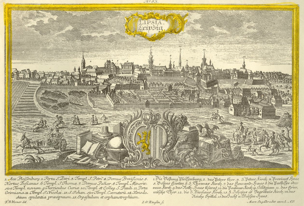 Lipsko, c1740. od Johann Georg Ringlin