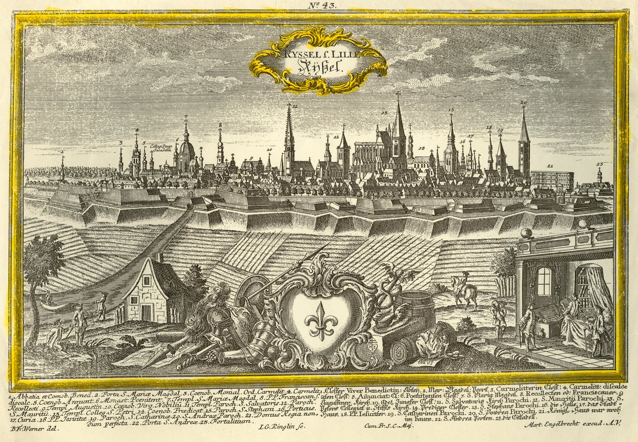 Lille, c1740. od Johann Georg Ringlin