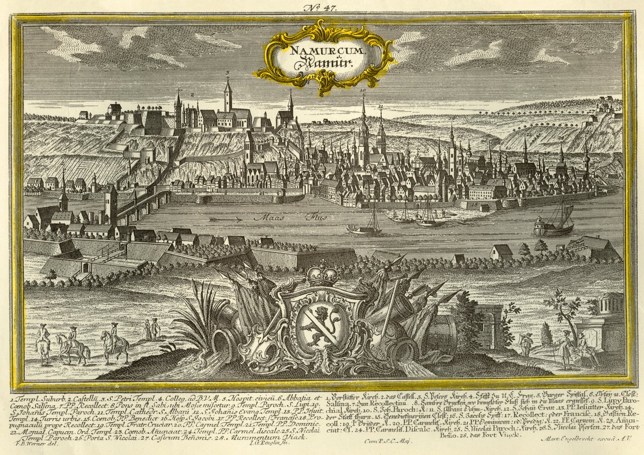 Namur, c1740. od Johann Georg Ringlin