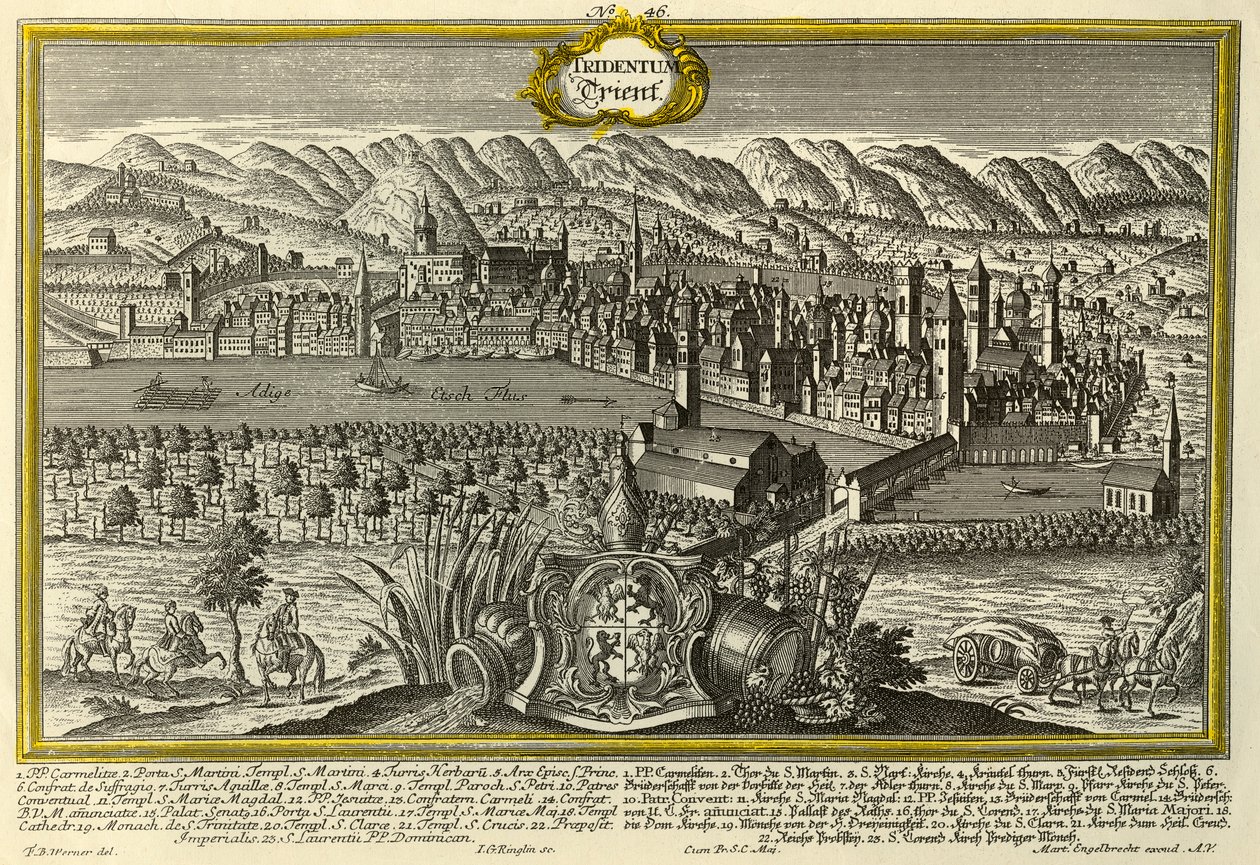 Trent, c1740. od Johann Georg Ringlin