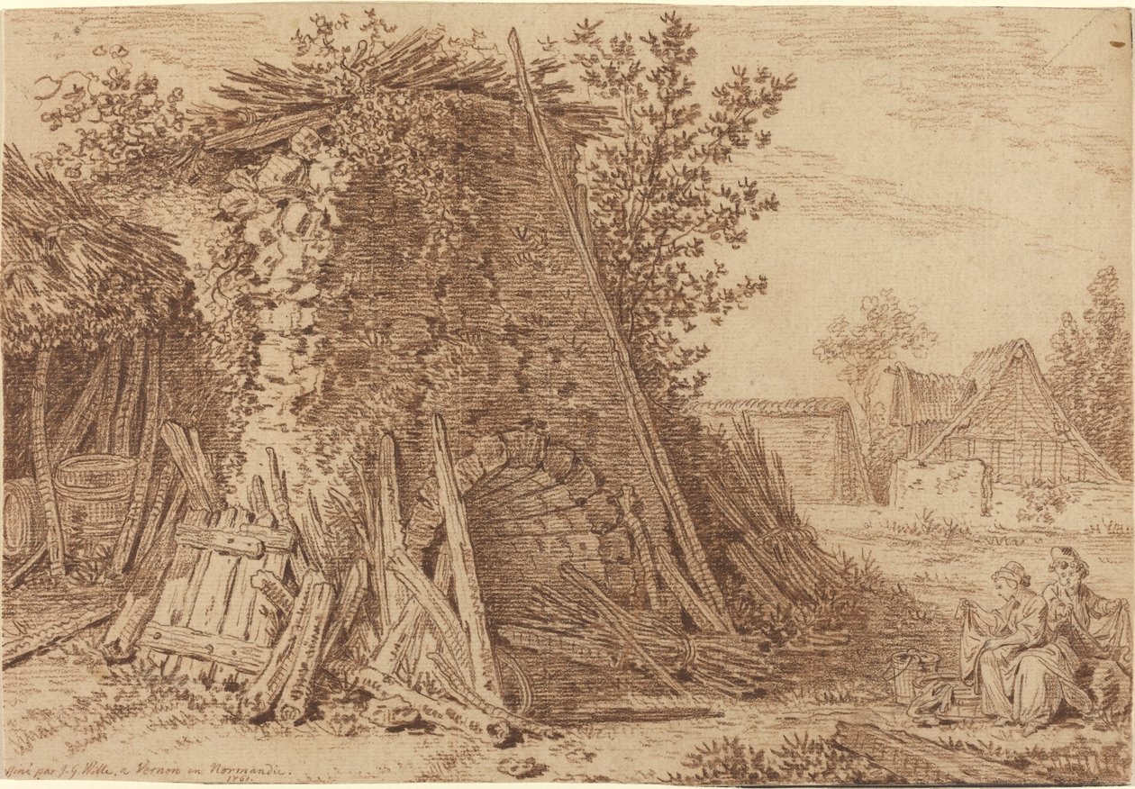 Rustikální pec ve Vernonu od Johann Georg Wille