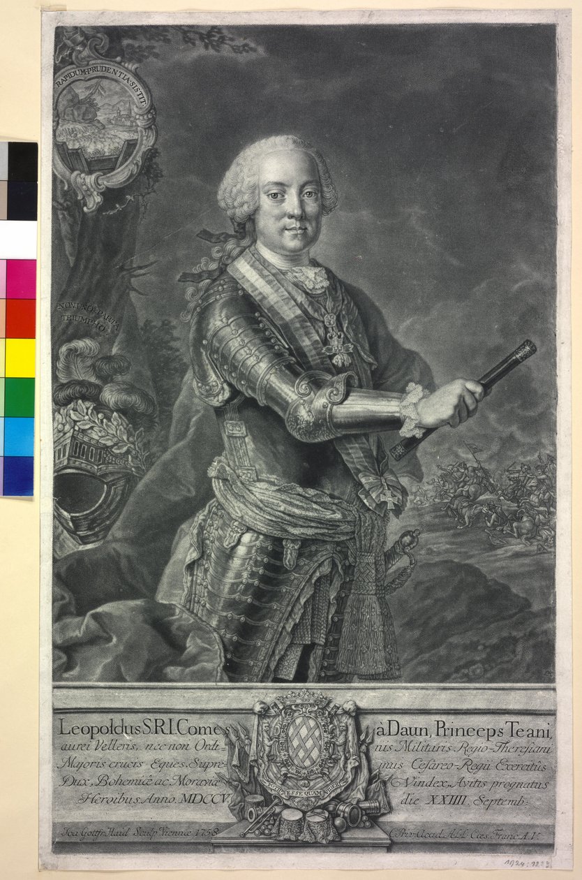 Leopold hrabě Daun od Johann Gottfried Haid