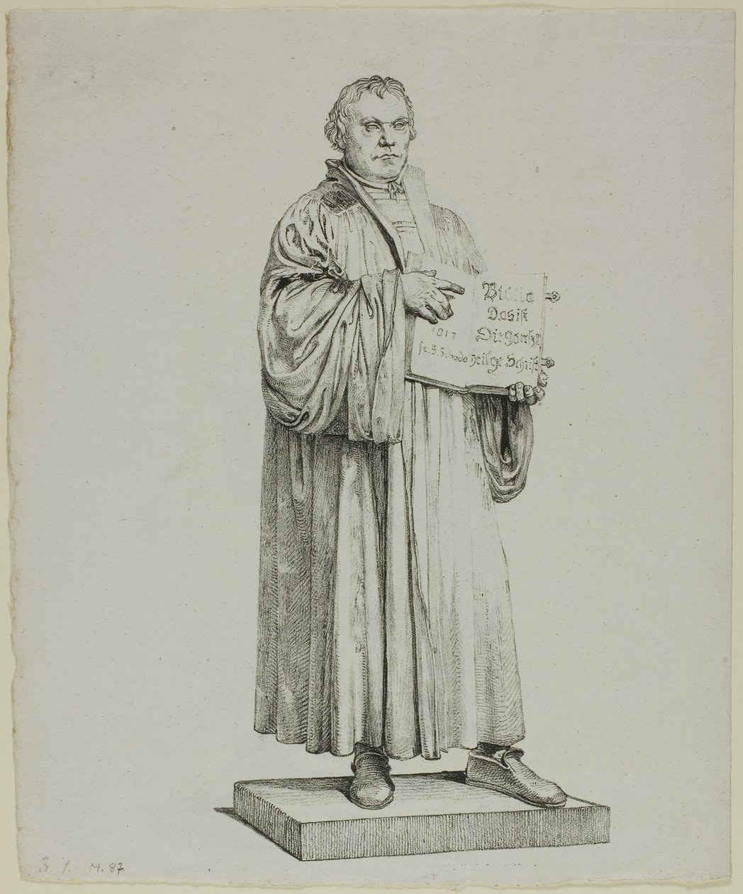 Lutherova socha ve Wittenbergu od Johann Gottfried Schadow