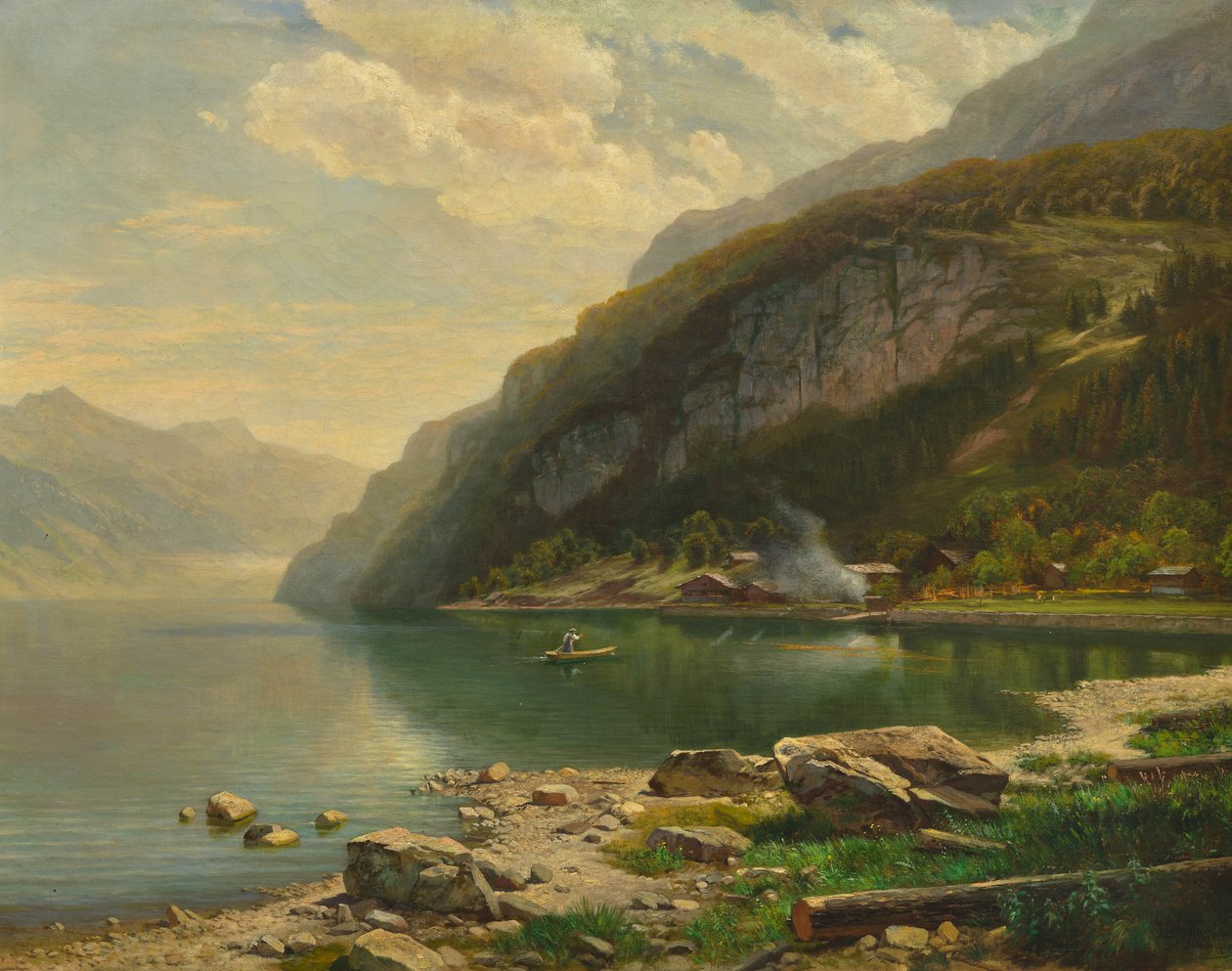 Johann Gottfried Steffan u Brienzského jezera c1883 od Johann Gottfried Steffan