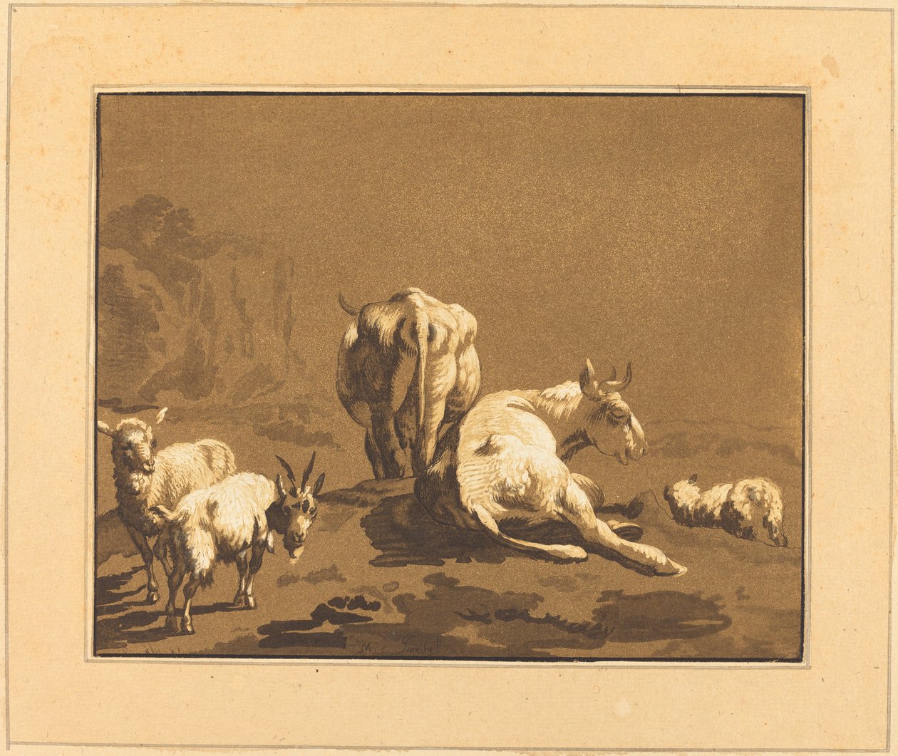 Krávy od Johann Gottlieb Prestel after Joseph Wagner