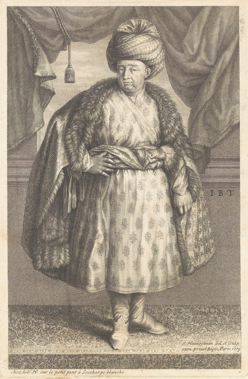 Portrét Jeana-Baptisty Taverniera (1605-1689) od Johann Hainzelmann