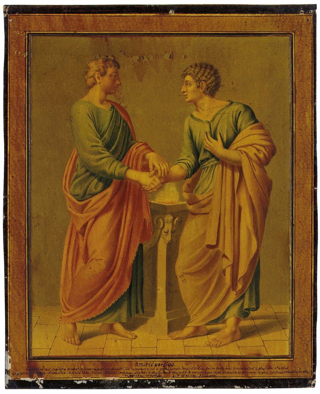 Alegorie přátelství, 1789 od Johann Heinrich Lips